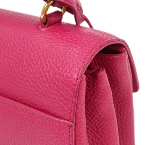 Saint Laurent Pink Leather Moujik 2way Handbag - Picture 5 of 10